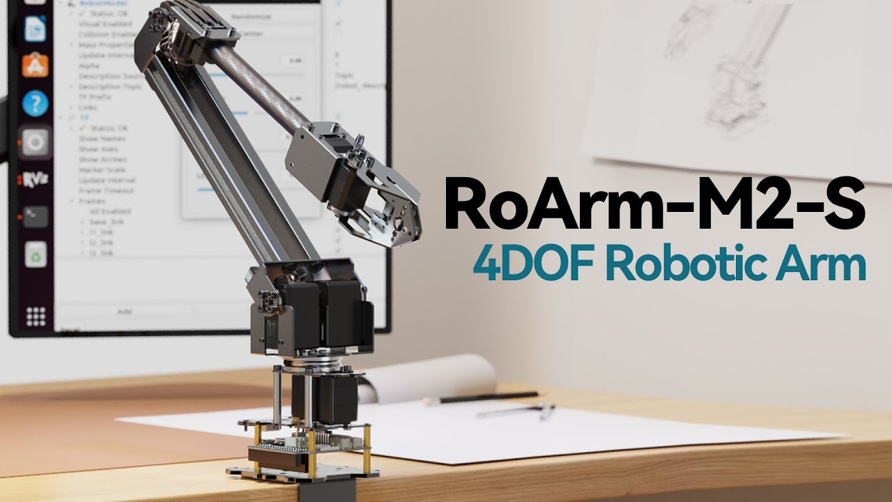 Waveshare RoArm-M2-S, Desktop Robotic Arm Kit, High-torque Serial Bus Servo, Based On ESP32, 4-DOF