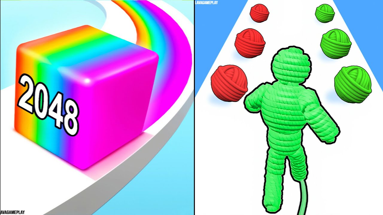 Jelly Run 2048 vs Rope Man