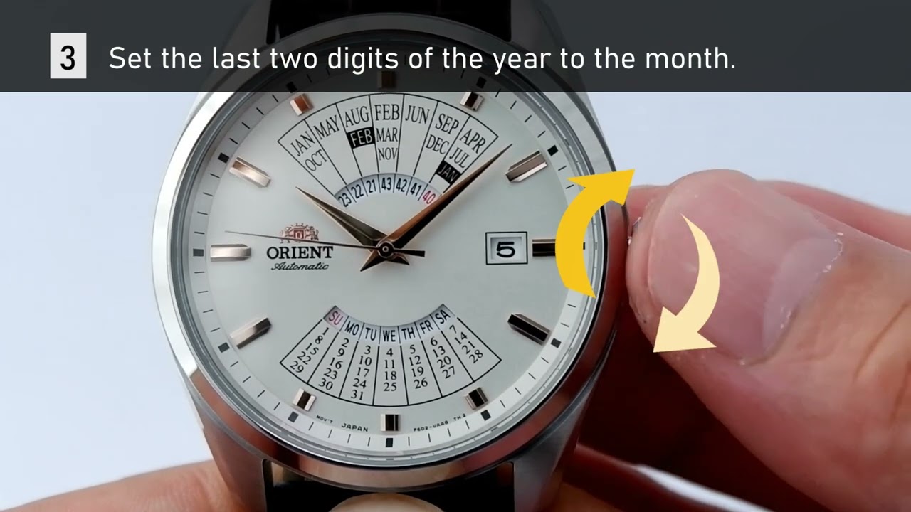 Instrukcja obsługi zegark&oacute;w Orient Multi Year Calendar | Zegarownia.pl