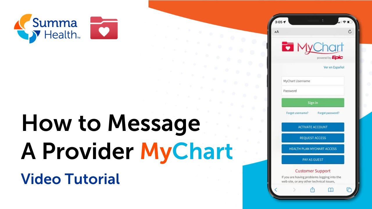 How to Message a Provider in MyChart - Step by Step Video Tutorial | Summa Health