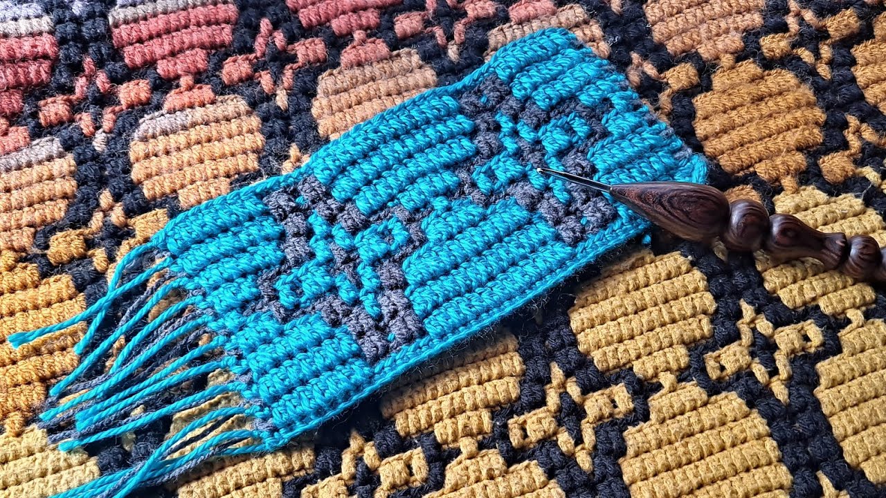 Mosaic Crochet Pattern #56 - Multiple 18+4 - work Flat or In The Round - Free Pattern