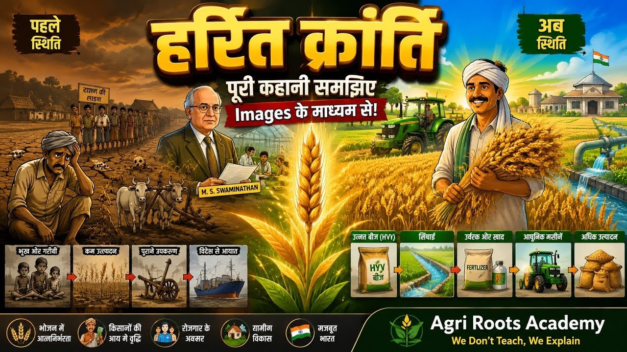 🌾 हरित क्रांति (Green Revolution) की पूरी कहानी  | अब Animation और Images के माध्यम से समझिए! 🇮🇳