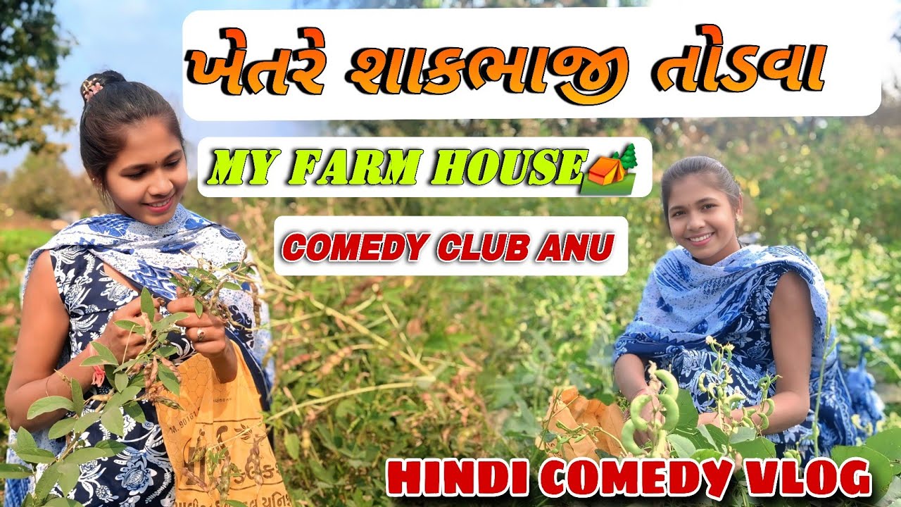 ખેતરે શાકભાજી તોડવા | My Farm House 🏕 | HINDI COMEDY VLOG | ANU VLOG