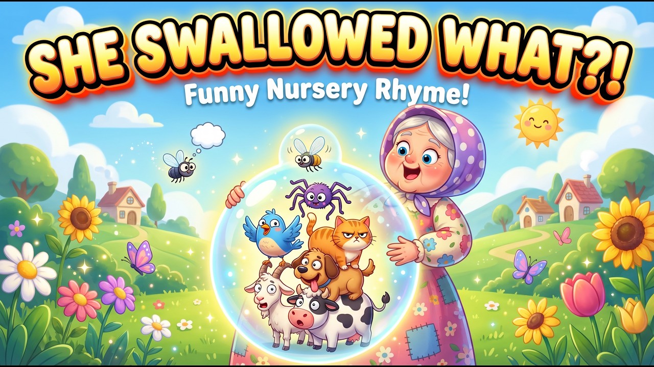 There Was An Old Lady Who Swallowed A Fly | Nursery Rhyme @CrazyChamps Songs Kids | Kids Songs