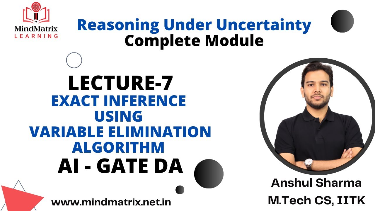 Exact Inference using Variable Elimination Algorithm | Lec-7 AI | Anshul Sir | MindMatrix Learning