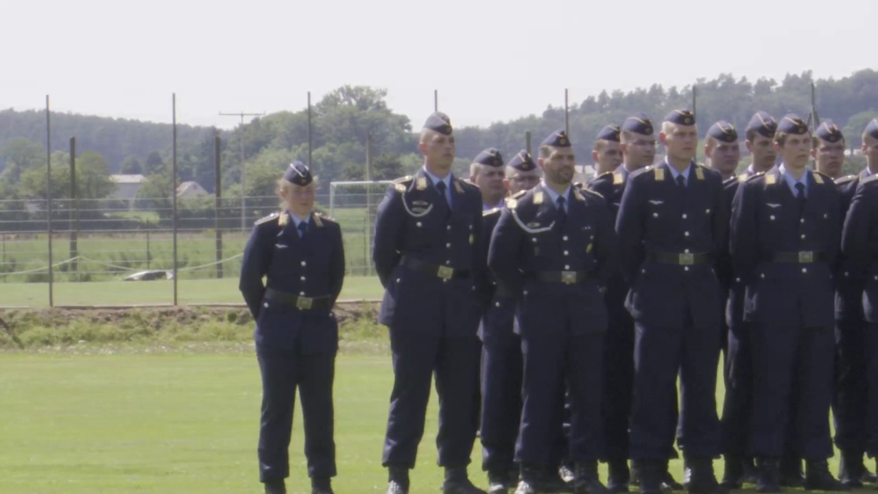 Gelöbnis Heideck 22.07.19   Teil 3/11  Begrüßung durch den stellvertr. Kommandeur LwAusBtl