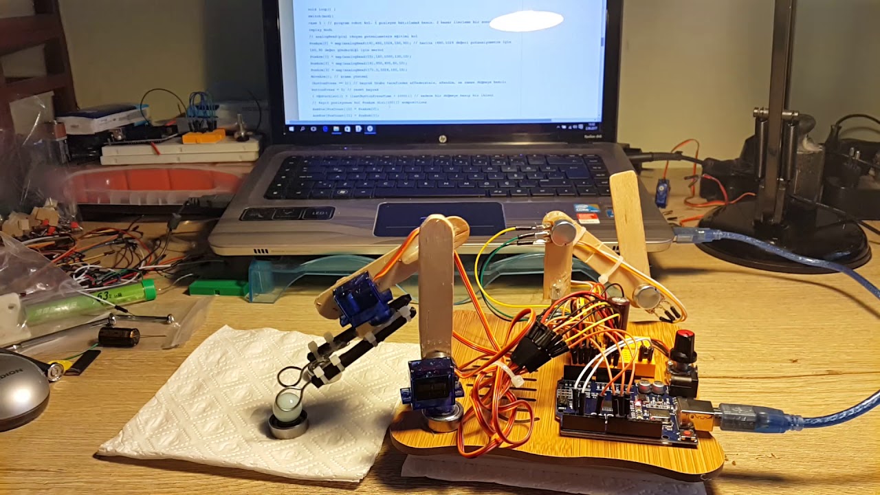 Arduino hafızalı Robot kol