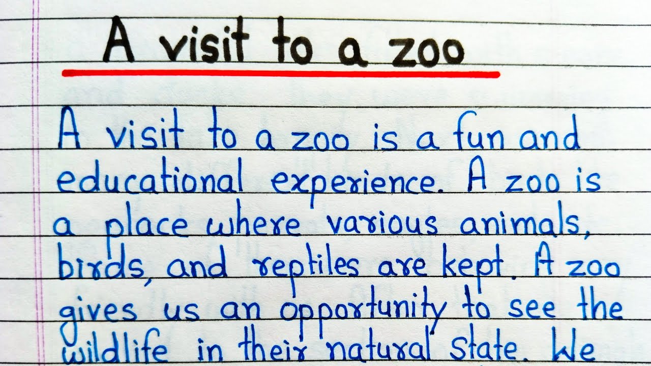 A visit to a zoo essay in English || Essay on A visit to a zoo