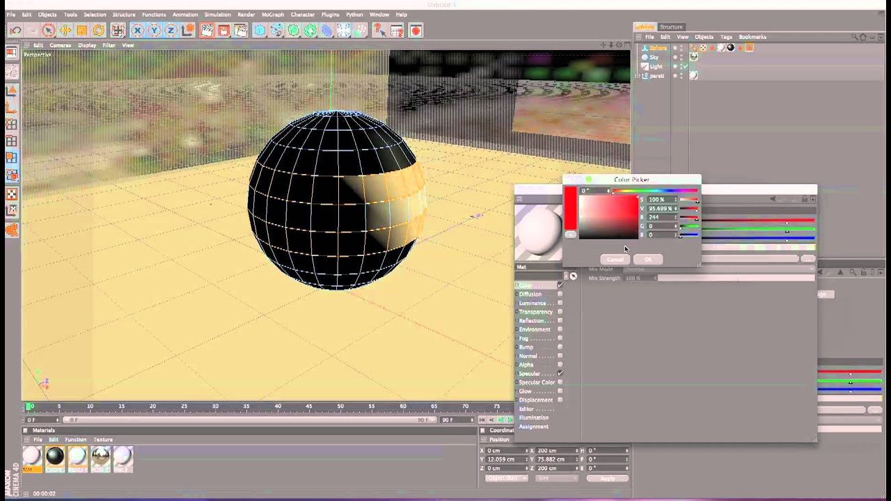 Inserire Texture e Materiali multipli in Cinema 4D - Parte 1