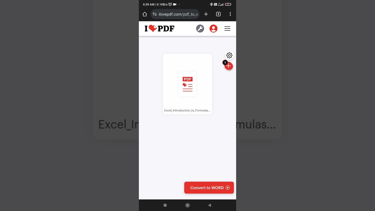 Convert Pdf file to word #ilovepdf #fast #office