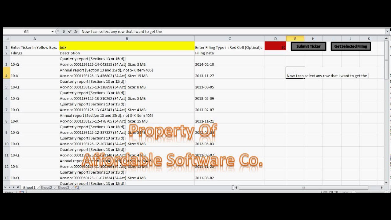 Demonstration Of Sample Code