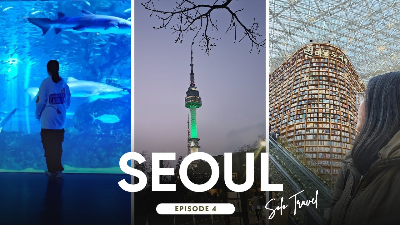 Solo Travel in Seoul 🇰🇷 | Inside COEX Aquarium & Starfield Library | Vlog Ep. 4
