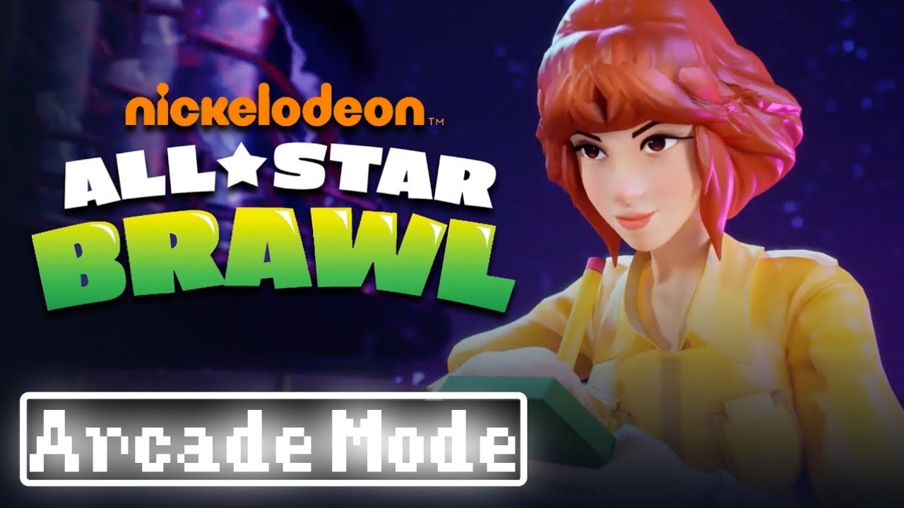 Nickeloden All Star Brawl APRIL O'NEIL ARCADE Gameplay Walkthrough