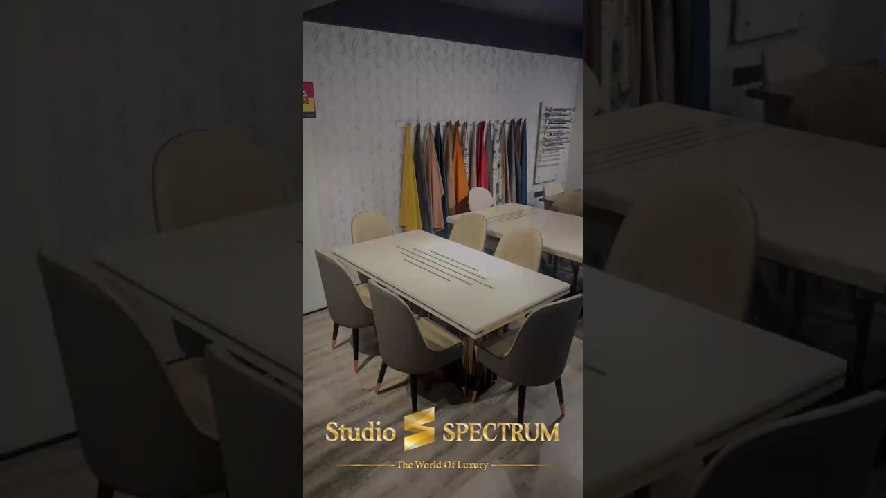 Aura – Luxury 6-Seater Dining Set with Rose Gold Inlay | Studio Spectrum