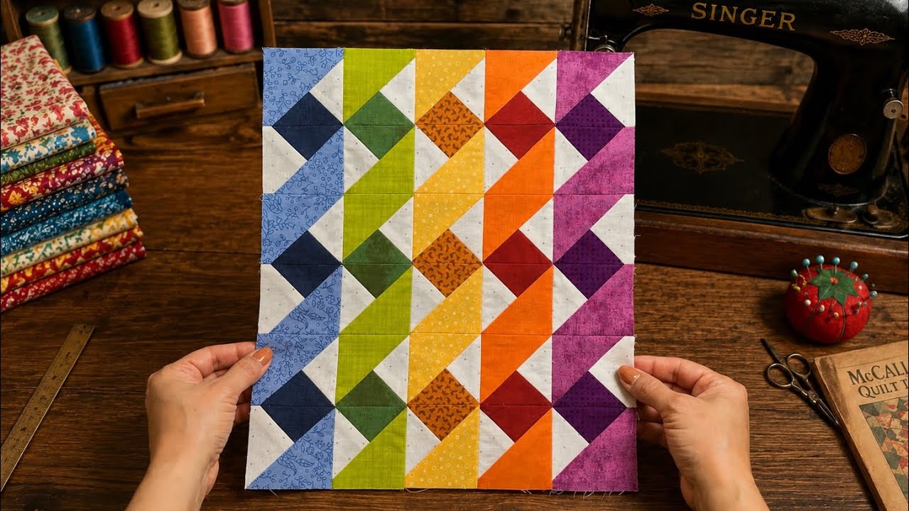 This Simple Quilt Pattern Looks Incredible! Step-by-Step Tutorial 🪡✨&rdquo;