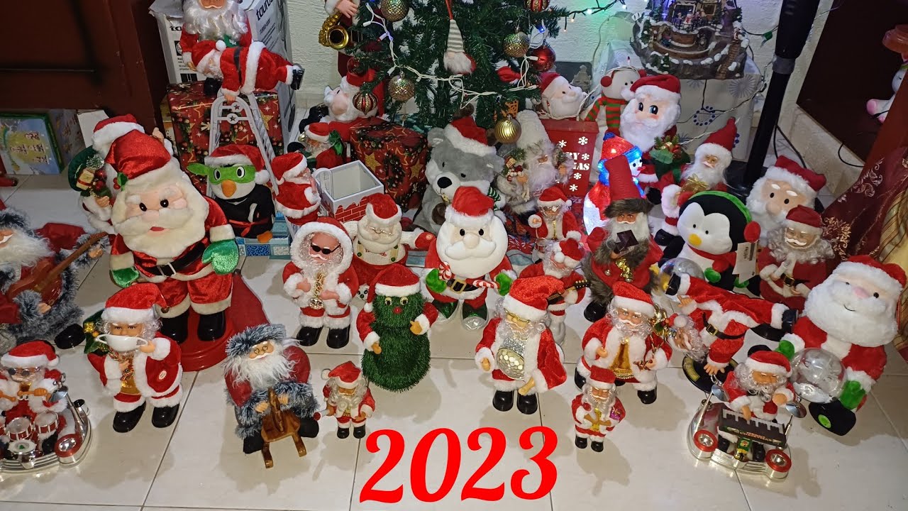 Colecci&oacute;n de Pap&aacute; Noel 2023, Cole&ccedil;&atilde;o de papai Noel, dancing santa Claus collection, Automate de Noel