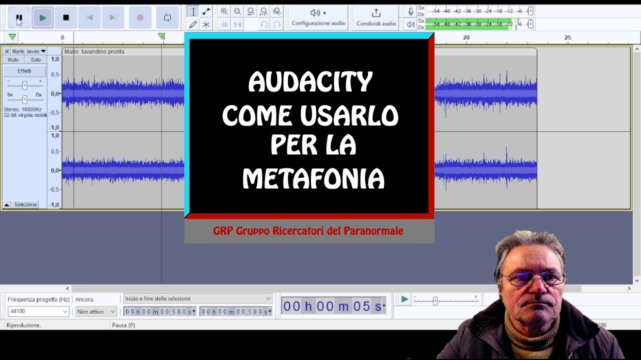 GRP COME USARE AUDACITY PER LA METAFONIA (con Stefano Romagnoli Jones)