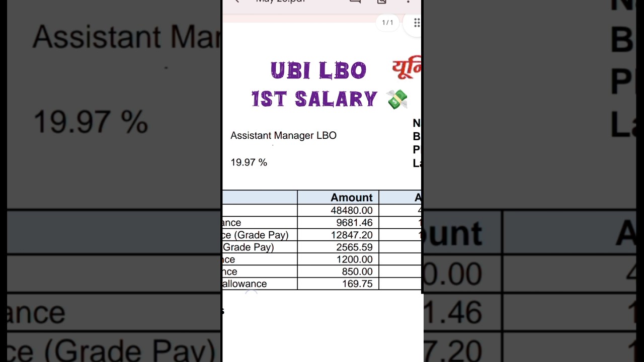 UBI LBO 1st salary 💸 