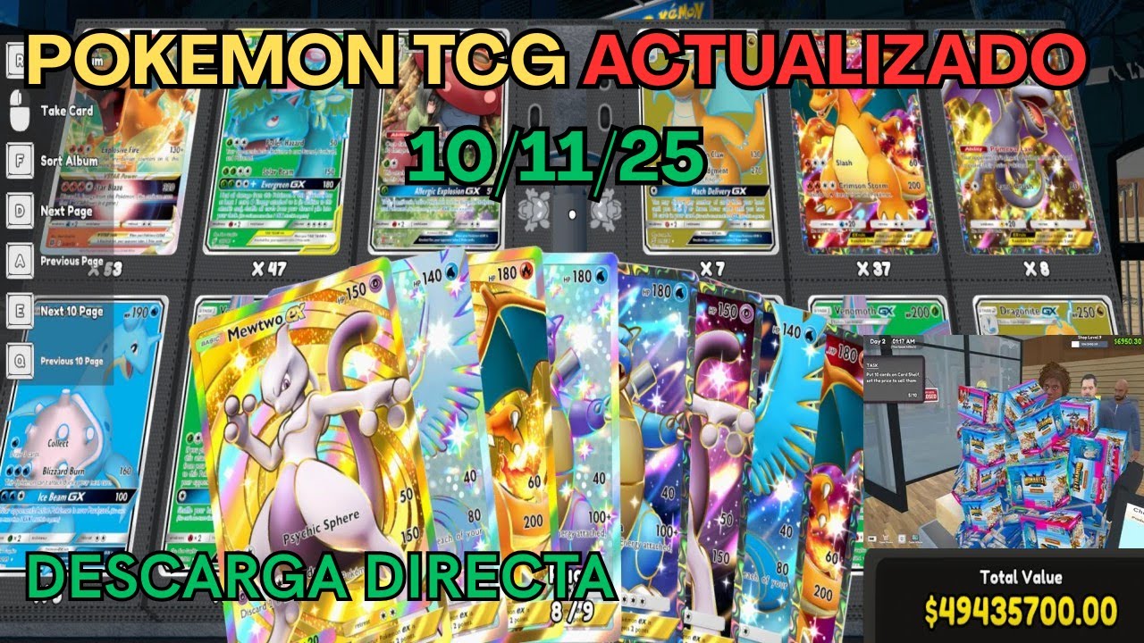 🎮 NUEVO PACK DE CARTAS X (5 GEN) v2.4.3 | Pokémon TCG Card Shop Simulator 💾 (Mods + Fix 2025)