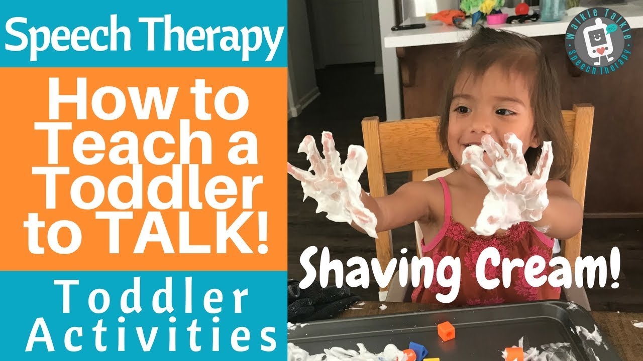 Speech Therapy - How to Teach a Toddler to TALK! - Toddler Activities - Shaving Cream Sensory Play