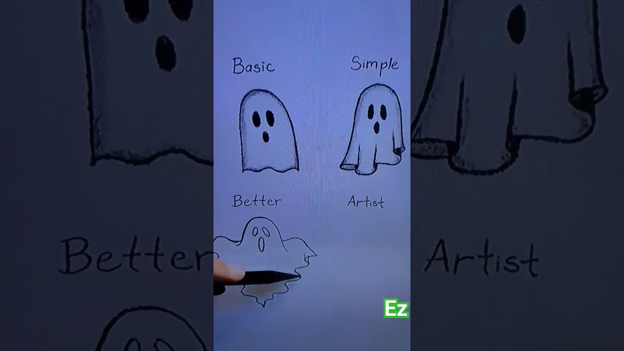 Qual ficou melhor? #Shorts #Ez #Desenho #fantasma