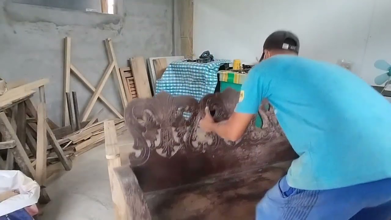 Repair and restoration of solid wood sopa