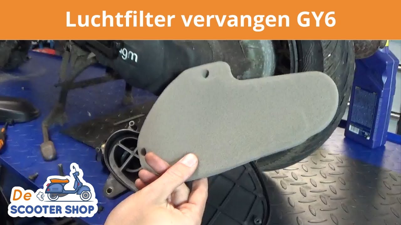 Luchtfilterhuis + element vervangen China GY6 4-takt scooter | Montagevideo - De Scooter Shop