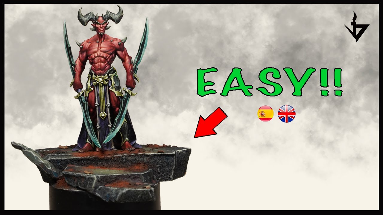 How to paint BASE for miniatures 😱 / Cómo pintar PEANAS para miniaturas 😱