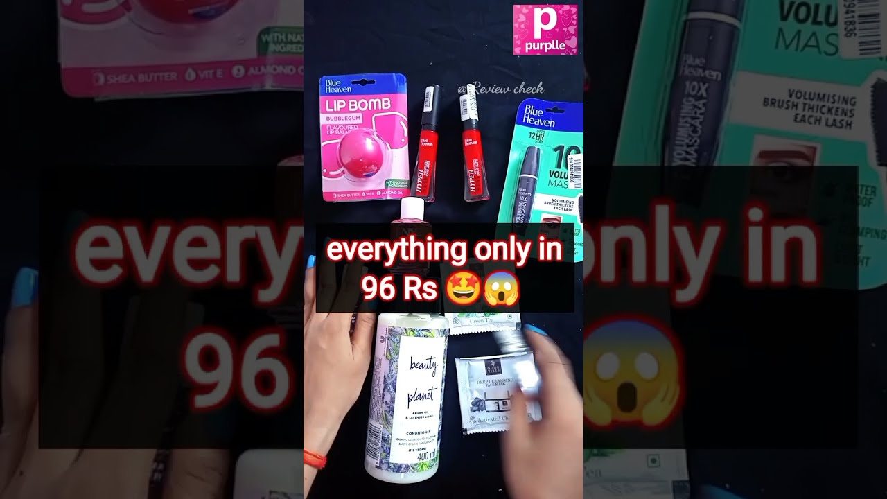 Purplle 9 rs sale unboxing 🥳 total 9 products  😍 #purpllehaul #shorts