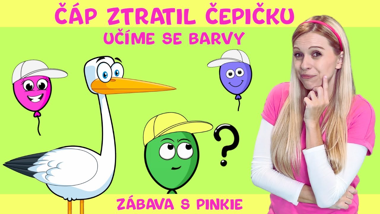Čáp Ztratil Čepičku – Interaktivní hra pro děti – Učíme se Barvy – Zábava pro Nejmenší