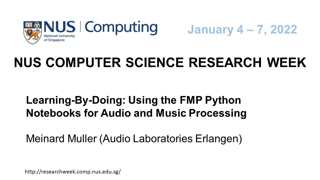 Learning-By-Doing: Using the FMP Python Notebooks for Audio and Music Processing by Meinard Muller