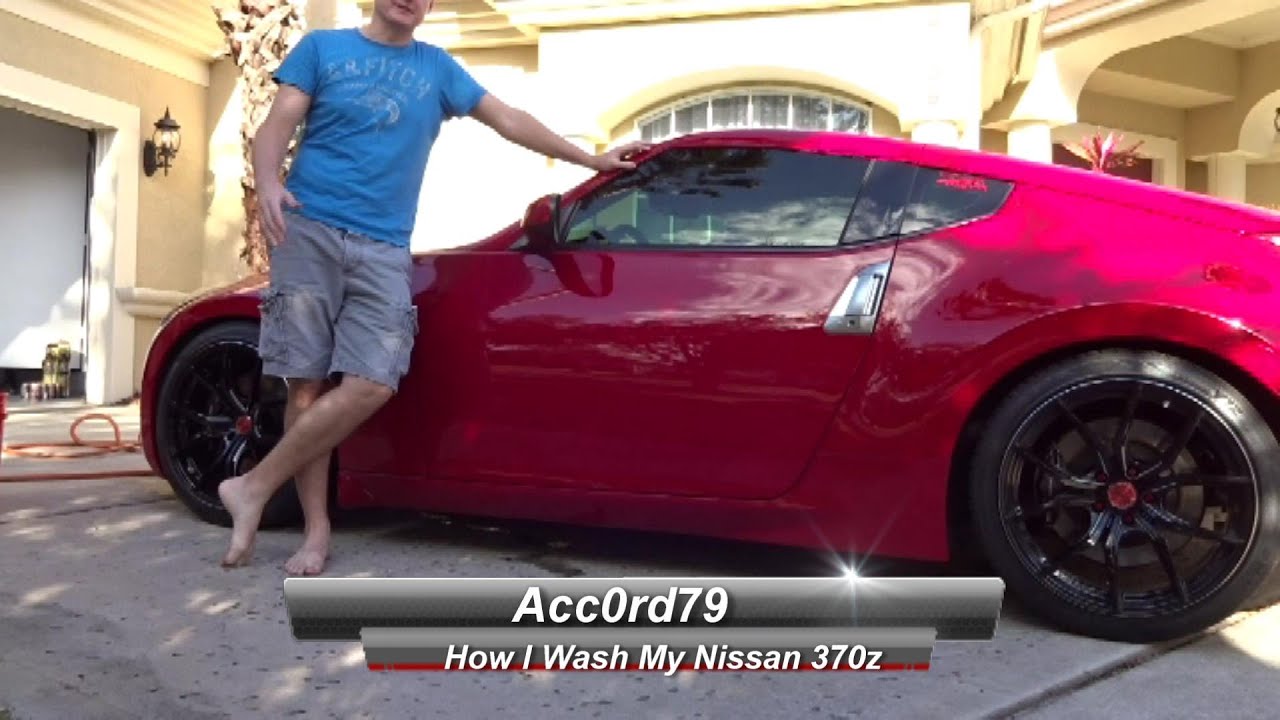 How I wash the car, my Nissan 370z. FULL LENGTH VIIDEO!! LONG, Enjoy!