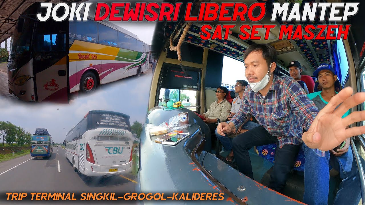 Trip Dewisri Libero Bus Old Tenaga Muda❗Merdunya Suara Khas Rem angin Hino kayak Seruling