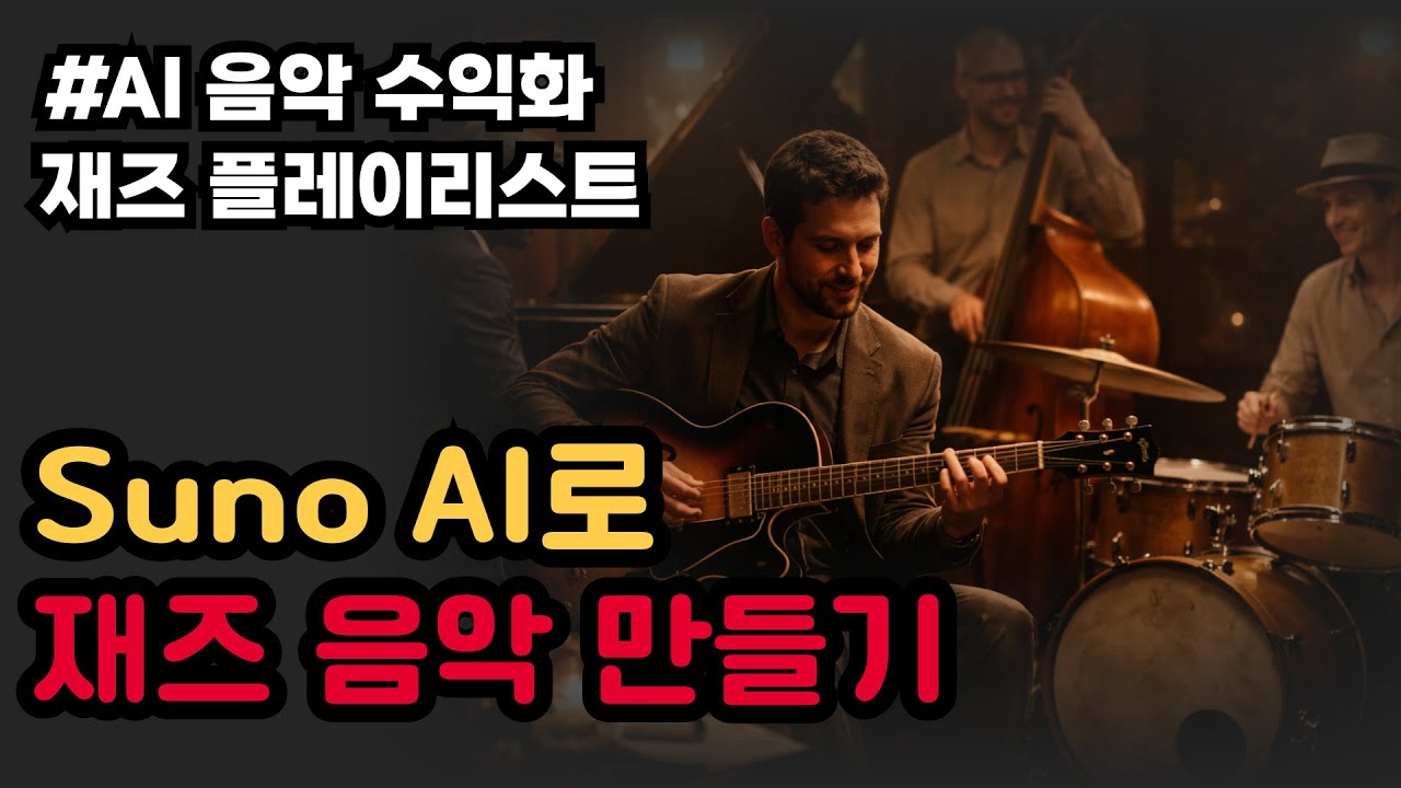 Suno AI로 재즈 음악 만들기ㅣAI음악 수익화ㅣAI 음악 플레이리스트