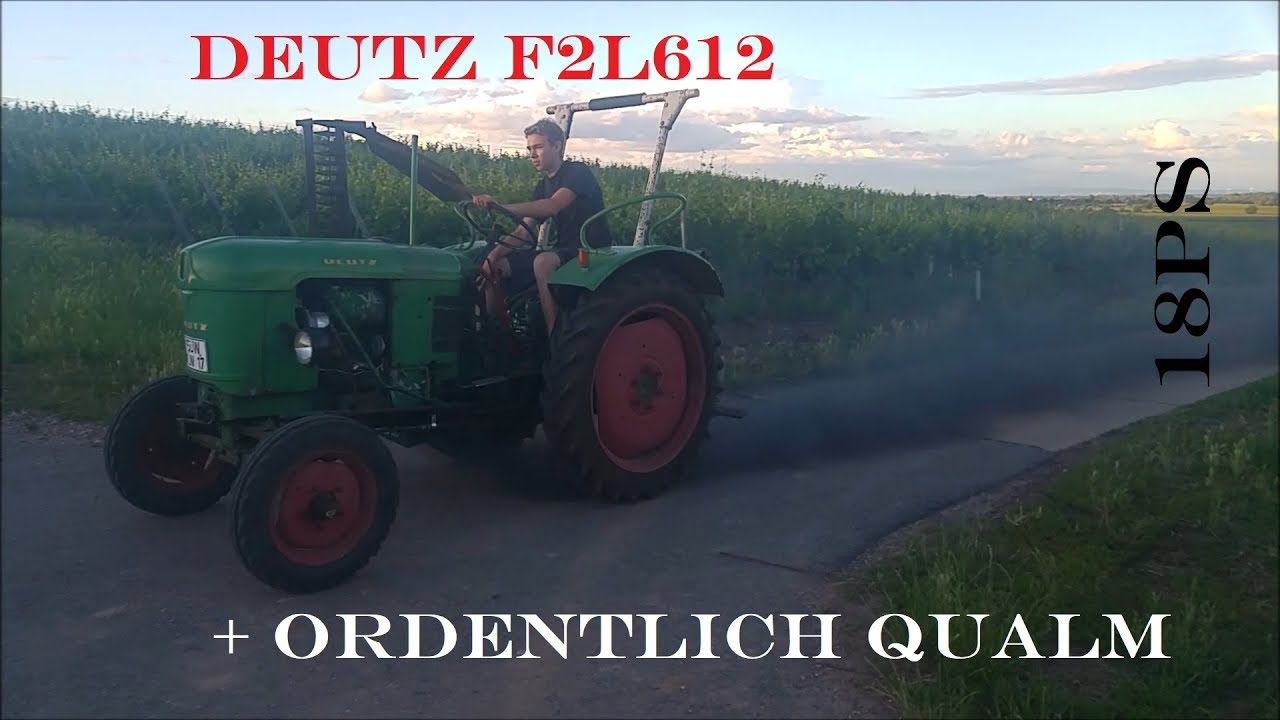 Start und Ausfahrt durch die Weinberge mit Deutz F2L612 | Extra Qualm!