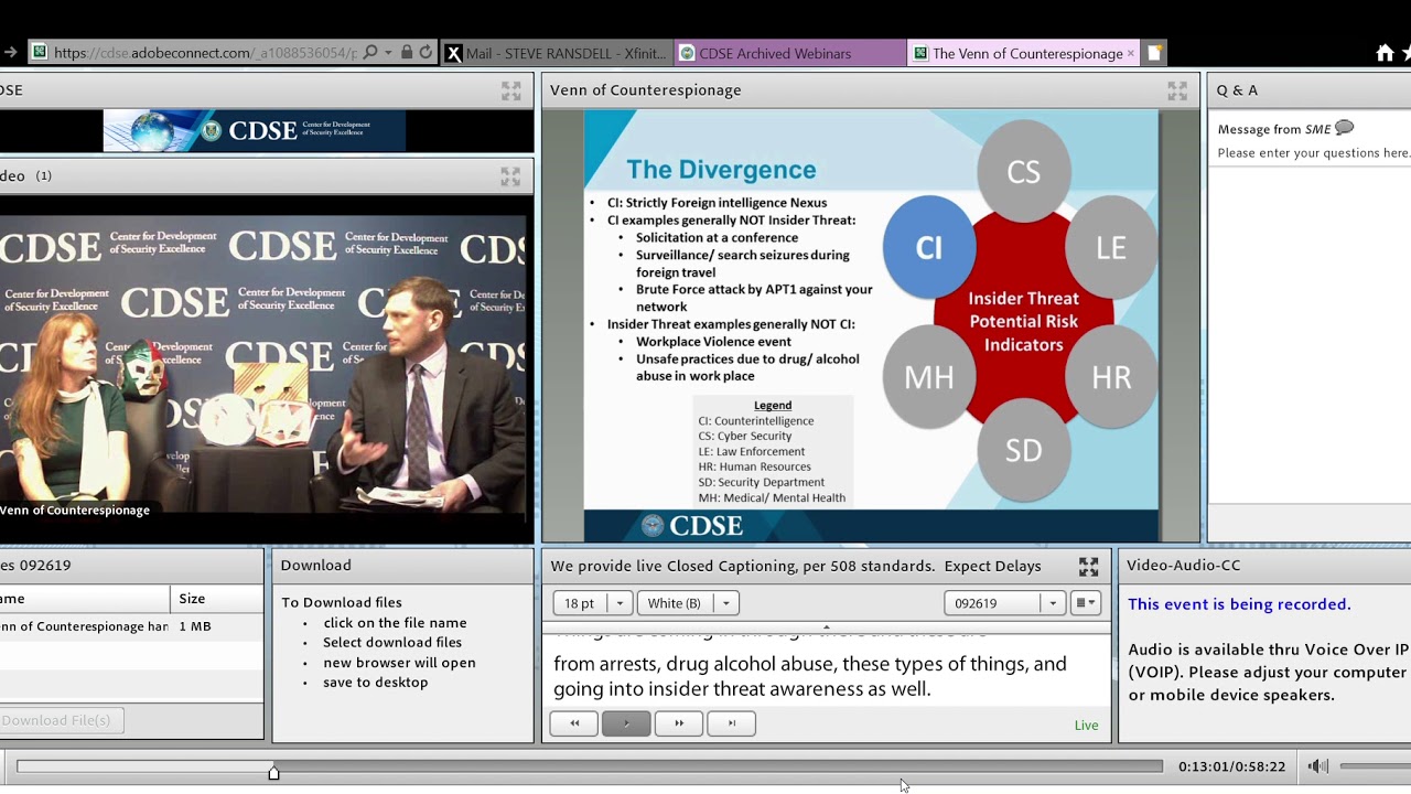 The Venn of Counterespionage Webinar