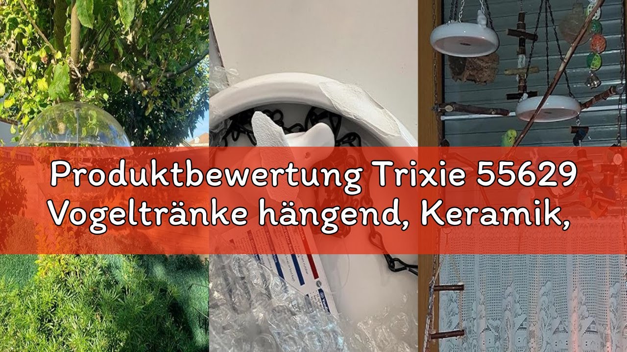 Produktbewertung Trixie 55629 Vogeltränke hängend, Keramik, 500 ml/ø 21 cm, weiß