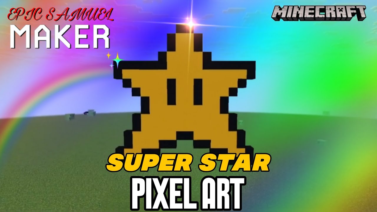 HOW TO MAKE THE SUPER STAR PIXEL ART IN MINECRAFT