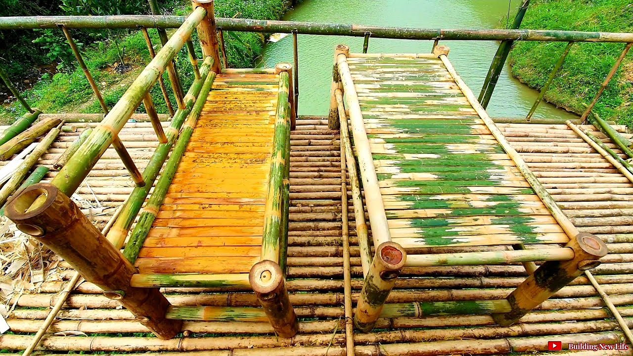 Making tables and chairs from bamboo / Building New Life - Episode 6