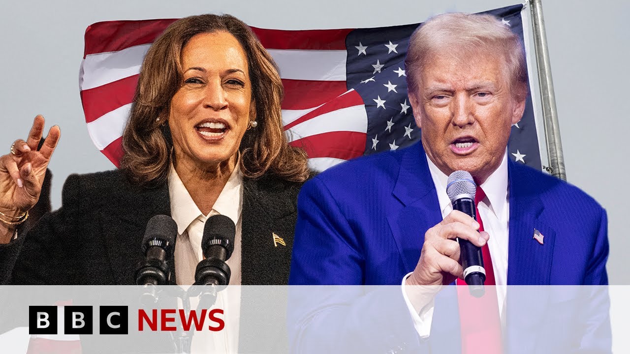Kamala Harris and Donald Trump hold rallies in swing state Pennsylvania | BBC News