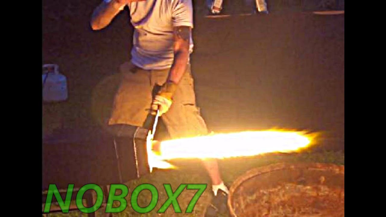 Cast Iron melting furnace burner { Blower powered } .