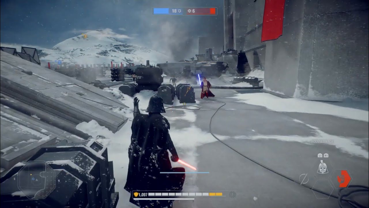 Battlefront 2 Heroes vs Villains - The tension is high! (Darth Vader gameplay)