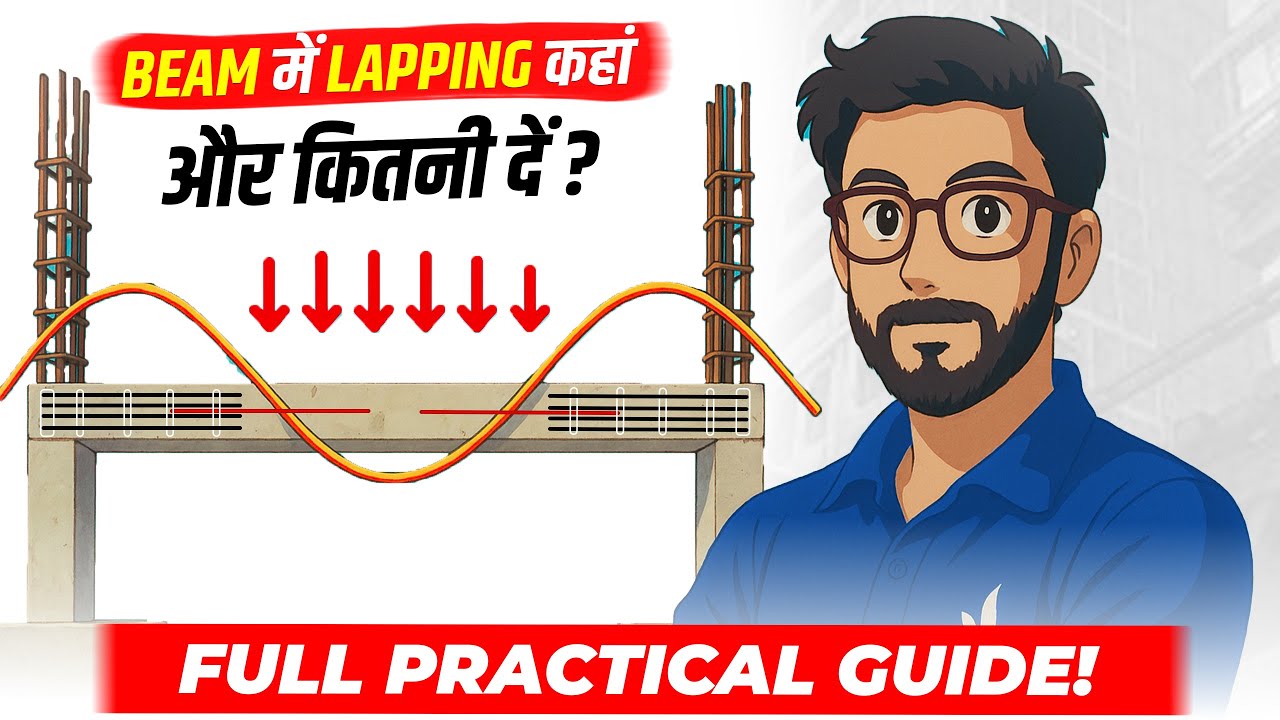 How to Decide Lapping Position in Beam Reinforcement? | Best Zone for Lapping in Beam