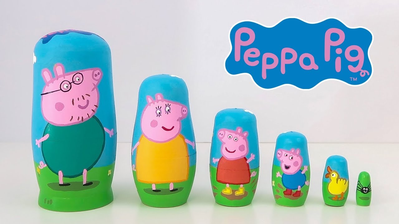Peppa Pig Family Nesting Dolls DIY Painting!