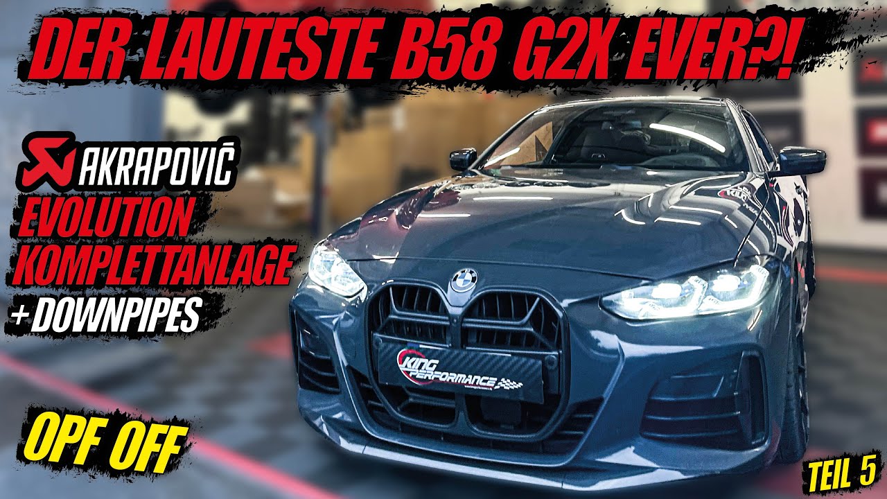 ASOZIAL LAUT ! AKRAPOVIC EVO Abgasanlage + Downpipe passend für BMW M440i G22 + OPF OFF