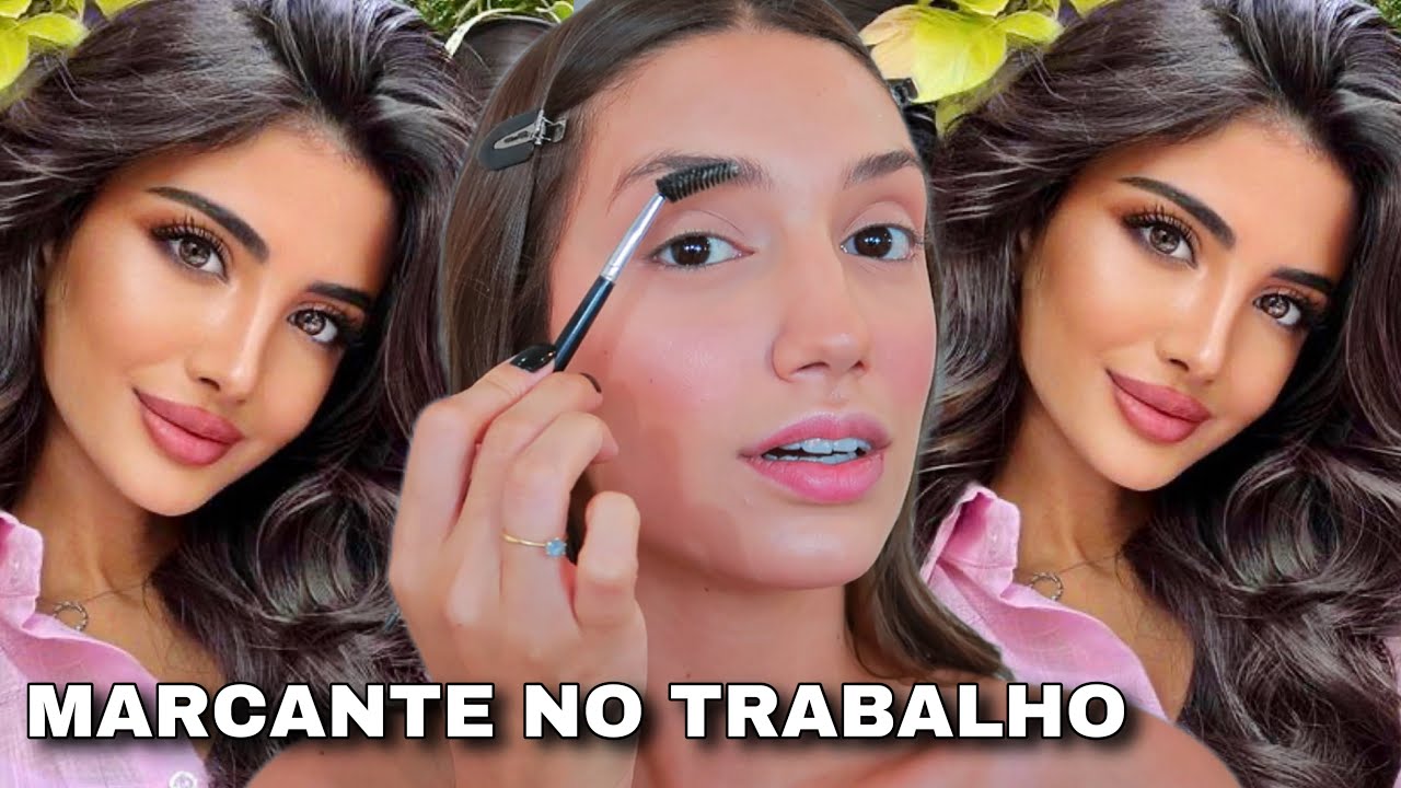 MAQUIAGEM MARCANTE PRA *USAR NO TRABALHO* | TUTORIAL FÁCIL DE *PELE NATURAL* E *OLHOS MARCANTES*
