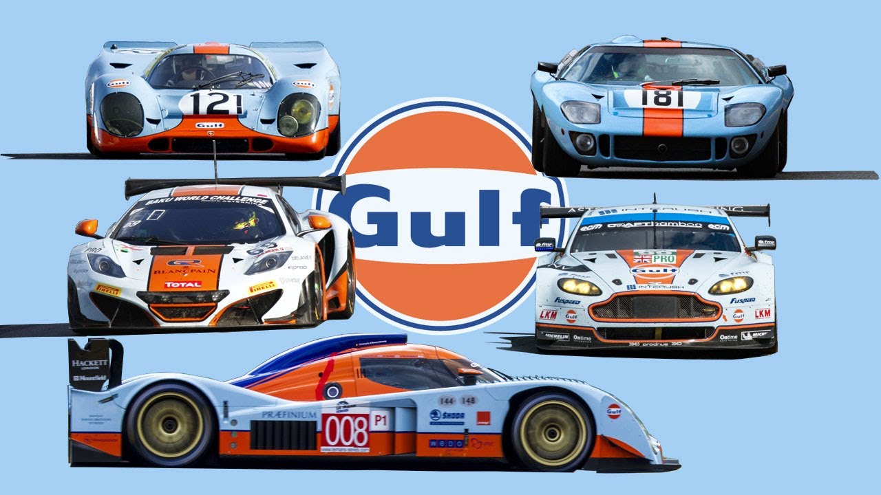 GULF racecars & roadcars | 917, DBR1-2, MP4-12c, Vantage, GT40, Lupo, 911, F1 GTR, ...
