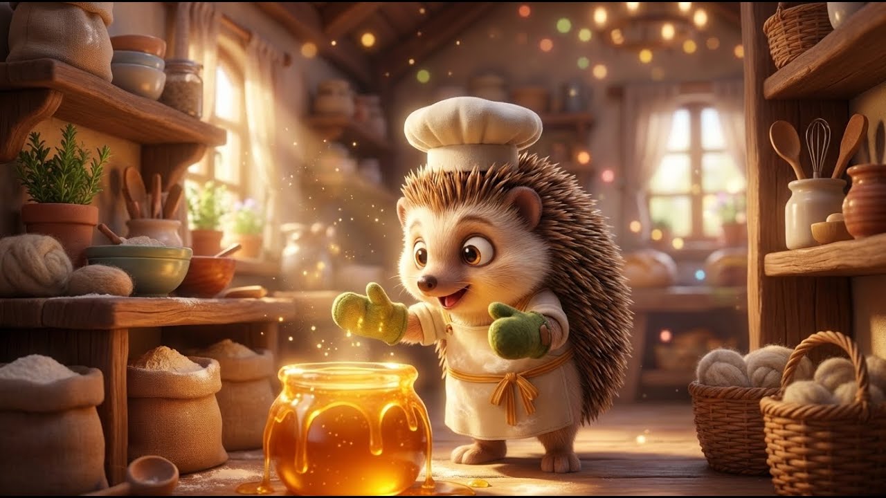 The Spilled Honey | Sticky Mess! | Sweet animated bedtime stories for toddlers 🍯