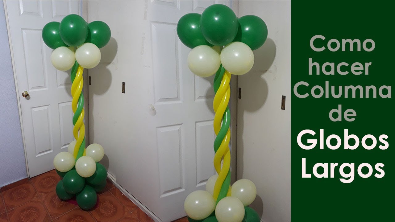 columna de globos largos