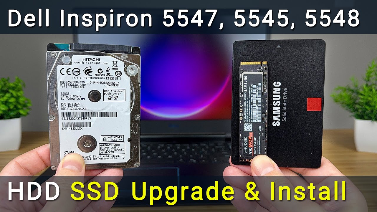 Замена и установка SSD или жестки диск в ноутбук Dell Inspiron 5547, 5545, 5548